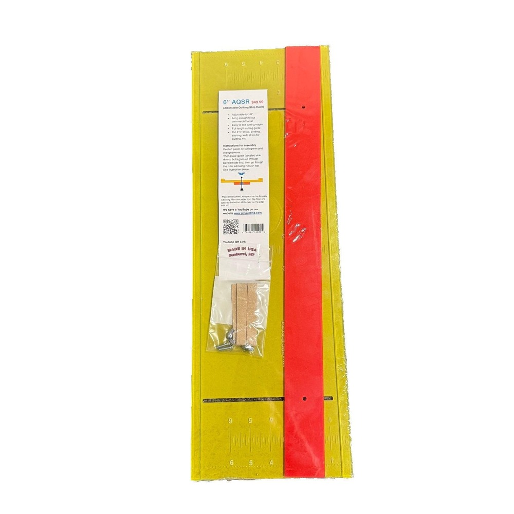 Retired PM Quilting 6" AQSR Adjustable Quilt Strip Ruler Fabric Cutter Precision